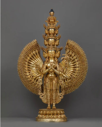 Himalayan Sacred Thousand Armed Chenrezig Statue | Traditional Artwork