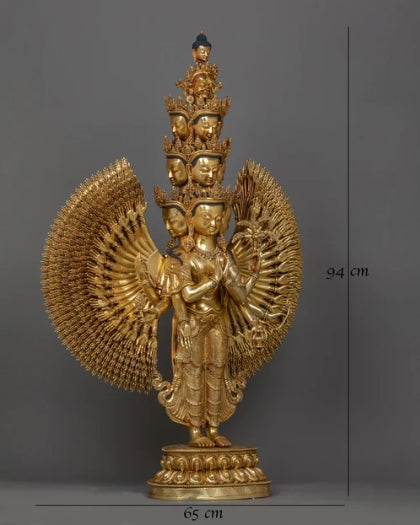 Himalayan Sacred Thousand Armed Chenrezig Statue | Traditional Artwork