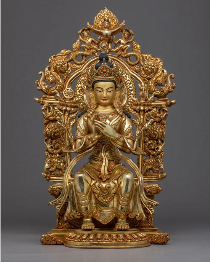 Maitreya The Future Buddha Statue | Traditionally Hand Carved Art