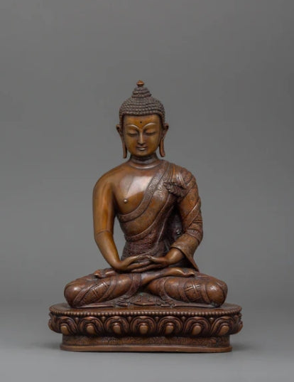 8.7 Inch Handmade Copper Statue of Amitabha Buddha for Compassion and Infinite Light8.7 Inch Handmade Copper Statue of Amitabha Buddha for Compassion and Infinite Light