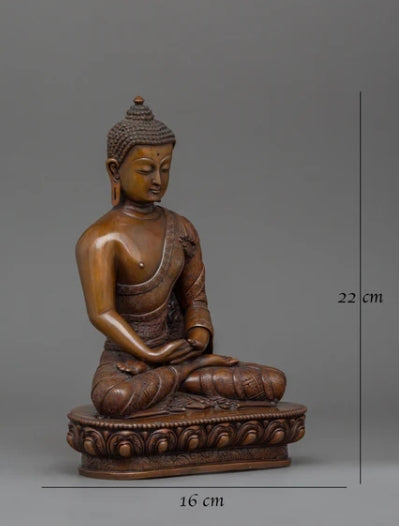 8.7 Inch Handmade Copper Statue of Amitabha Buddha for Compassion and Infinite Light8.7 Inch Handmade Copper Statue of Amitabha Buddha for Compassion and Infinite Light