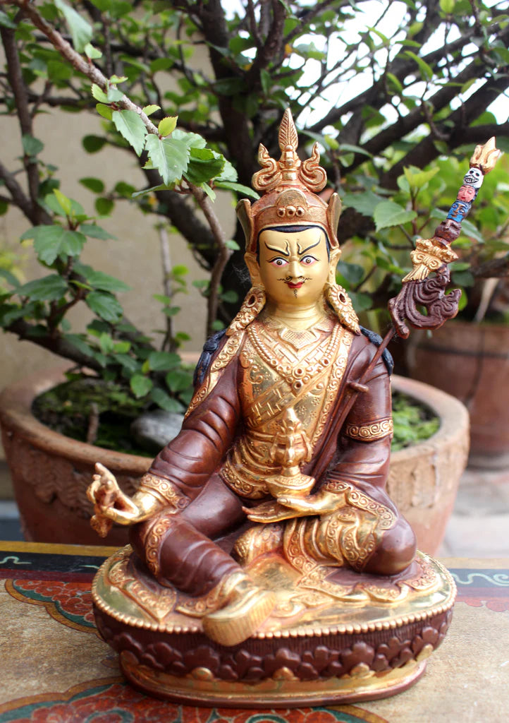 The Great Apostle Padmasambhava Statue-Gold Plated Copper Statue