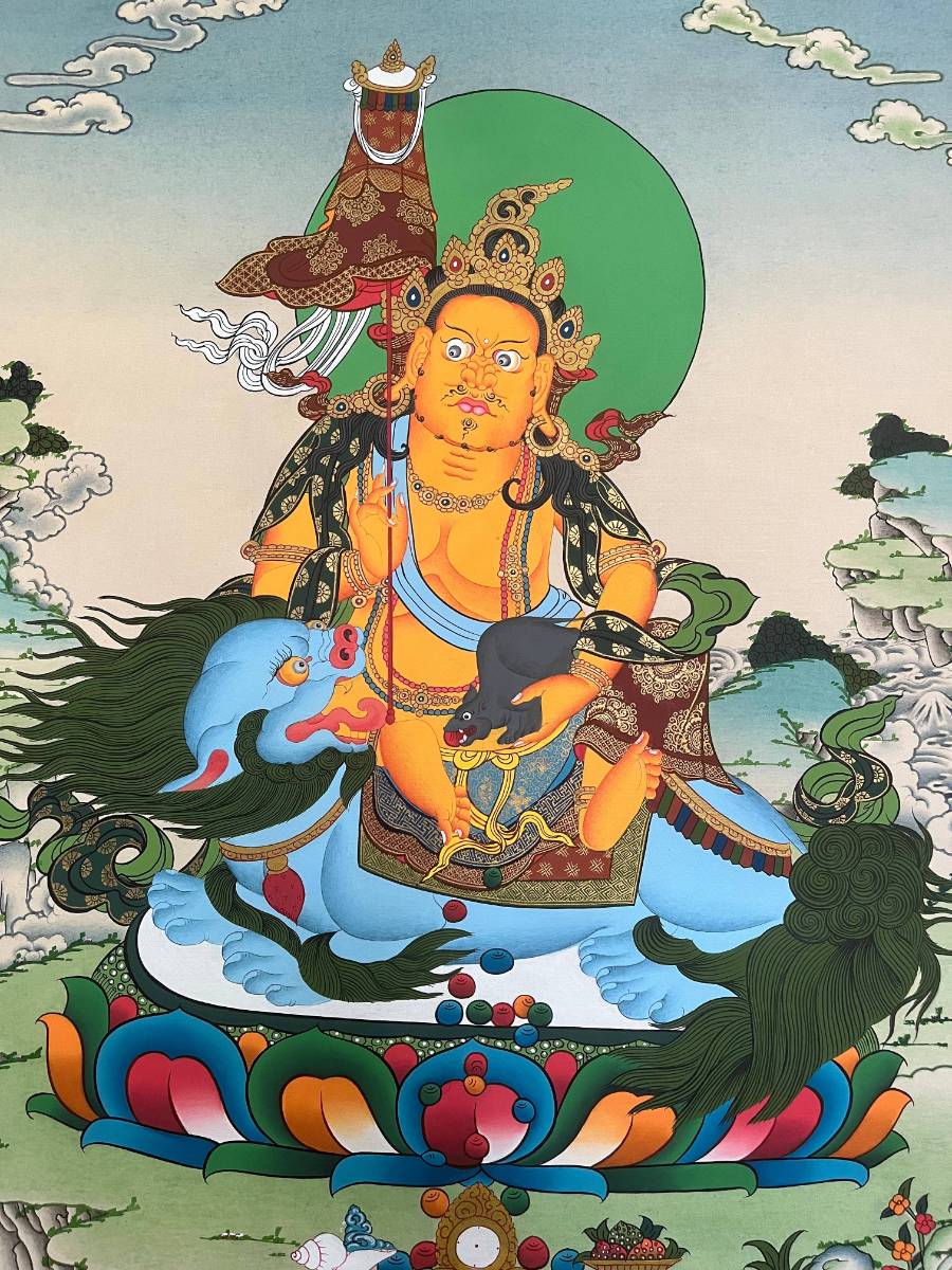 Zambala Thangka- Fortune Deity