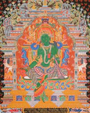 Green Tara (Temple) Thangka Painting