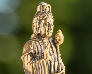 Kuan Yin Figurine in Metal