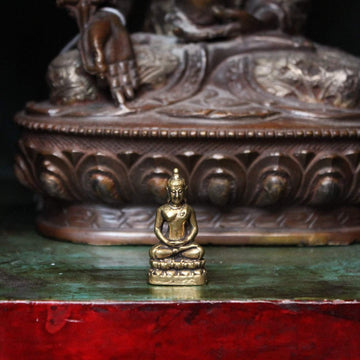 Brass Mini Meditating Buddha Statue