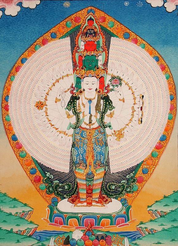 Thousand Armed Avalokitesvara Thangka 3